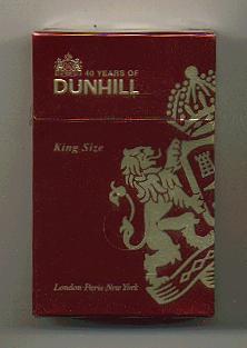 Dunhill 40 years of Dunhill cigarettes hard box